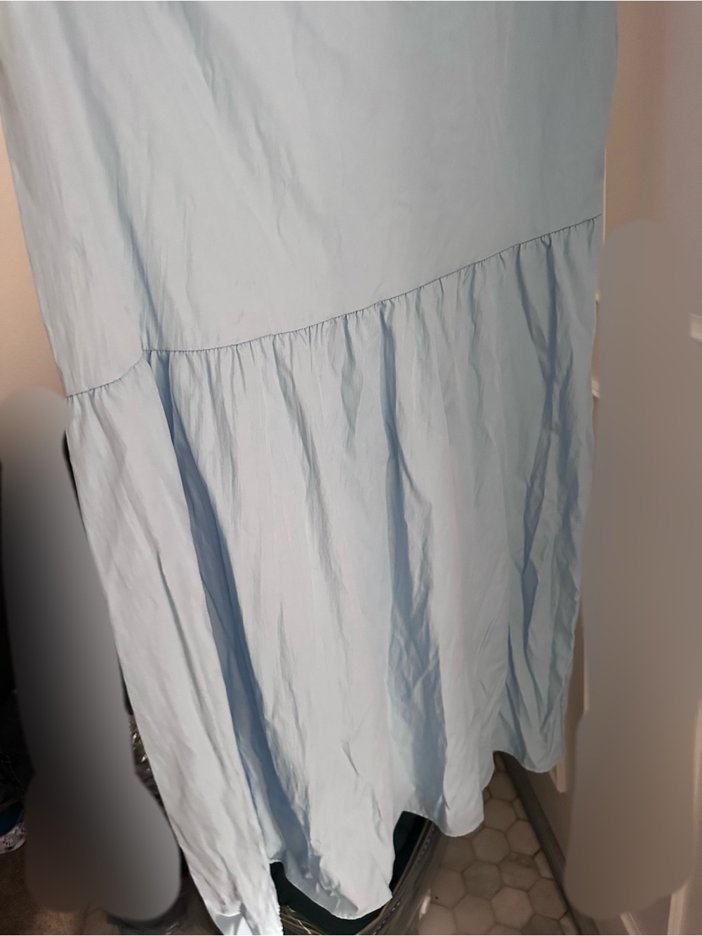 Light Blue Button-Front Maxi Shirt Dress - Picture 2 of 5